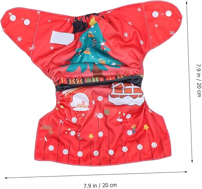 Healifty 2pcs Christmas Nappy Pants Cloth Diaper Cover Training Briefs for Newborns Comfortable Flexible Design Holiday Present