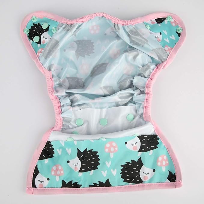 Baby Diaper Cover Nappy One Size 8lbs to 36lbs (Hedgehog)
