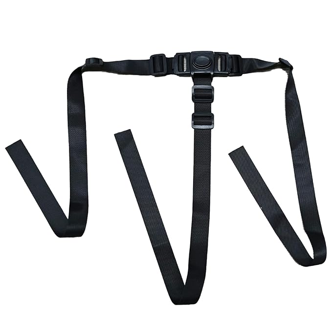 Universal 3 Point Harness Baby Chest Harness for Child/Kid Seats, Adjustable Harness Strap for High Chair/Pushchair/Stroller, Black