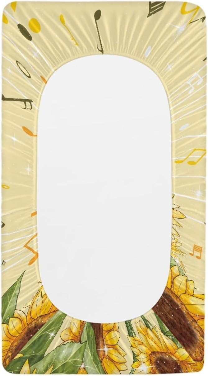 Premium Changing Pad Cover - Sunflower Music Soft Stylish Stretchy Changing Pad Cover