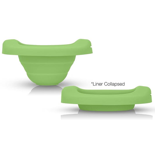 Kalencom Potette Plus Reusable Collapsible Travel Potty Liner for Home Use with 2-in-1 Potette Plus Potty (Sold Separately) (Green)