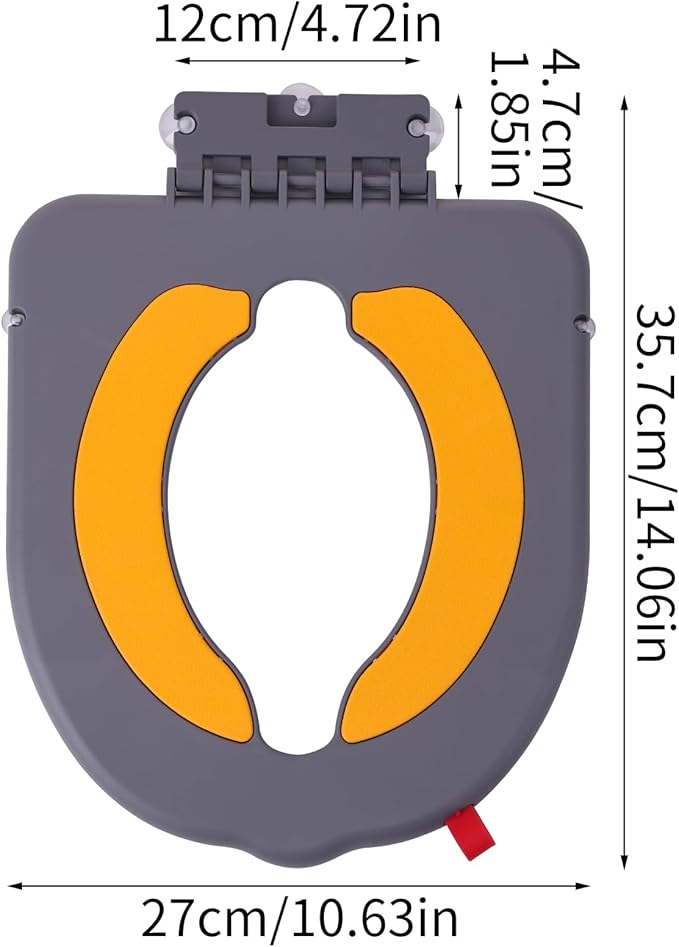 Portable Potty Training Seatï Upgraded Non-Slip-Anti pinch buttocks, No need to disassemble and install every time, saving a lot of time for Toddlers & Kids, Suitable for multi shaped toilets (Gray)