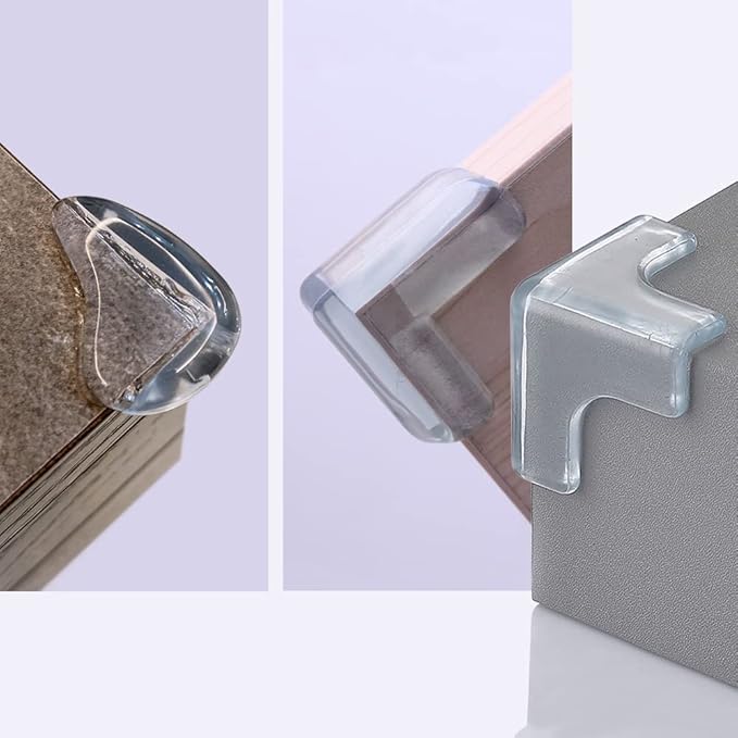 Corner Guards, 12 Pieces Corner Protectors for Furniture Against Sharp Corner Safety Table Guard Corner Protectors 3 Shapes Mixed Pack