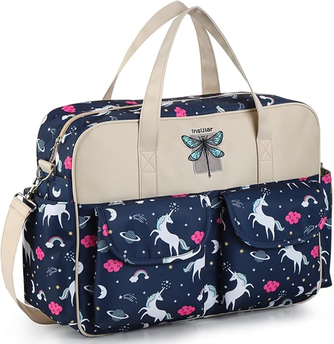 Kamay's Mummy Shoulder Bag Diaper Bag Chic Nappy Changing Bag Tote/Messenger Style Large with Changing Mat, Adjustable Straps