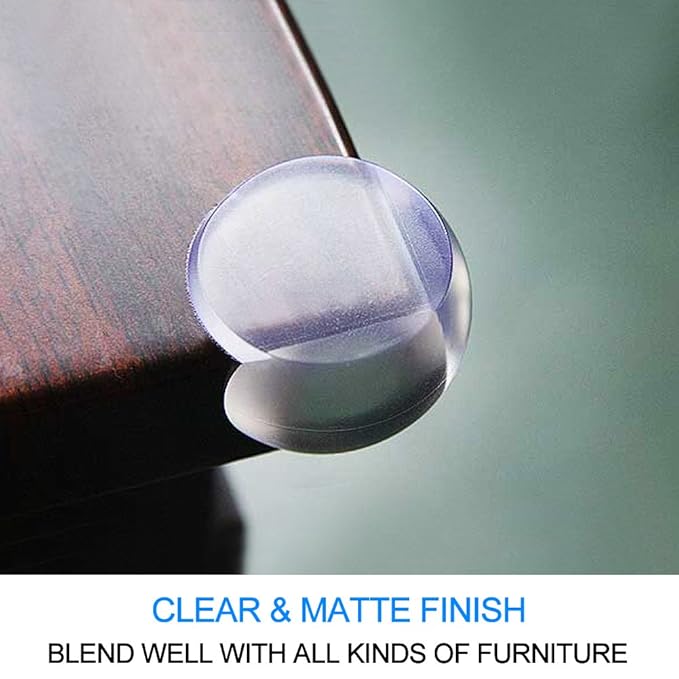 Baby Mate 16 PCS Clear Corner Guards (Ball Shape, Matte Finish) - Corner Protector - Corner Cover Corner Bumpers