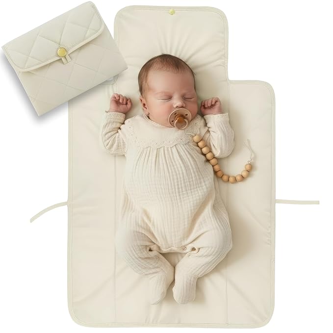 Portable Diaper Changing Pad - Soft and Easy to Clean Diaper Changing Mat for Babies - The Perfect Lightweight and Foldable Pad for Traveling