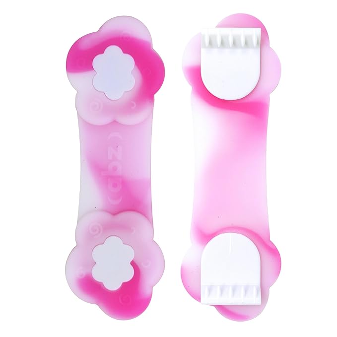 ABZ Pin Free Cloth Diaper Fasteners for Prefolds, Pre-Flats or Flat Diapers - 4 Pack - Cotton Candy