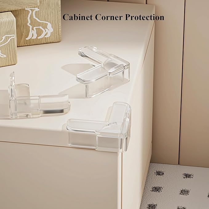 Corner Protector Baby – MOYONTE 16 Pack Clear Air Cushion Baby Proof Corners and Edges, Soft Furniture Table Corner Protectors with Strong Adhesive, Non-Toxic Safety Corner Protectors for Child Safety