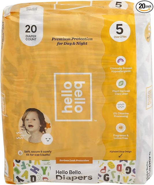 Hello Bello, Hello Bello Diaper Alpha Size 5, 20 Count