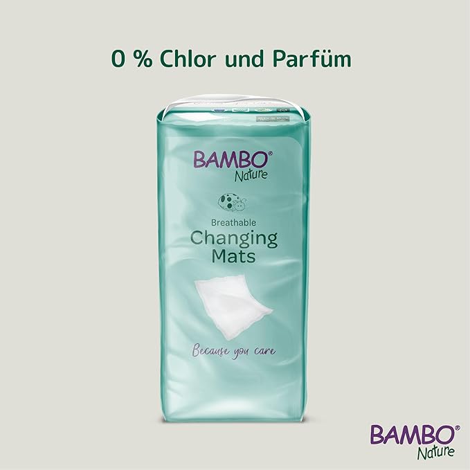 Bambo Nature Changing Mat: Bio-Based, Extra Soft, Ultra Absorbent, and Breathable - 80 Count
