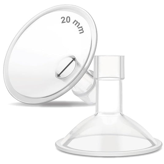 Maymom MyFit Crater Series 20 mm Two-Piece Design Small Breastshield Compatible with Medela Breast Pump Parts; Replace Medela Shields; Fit Flex Connector; 2pc