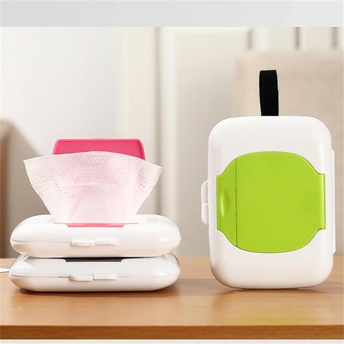 Travel Wipe Holder Reusable Wet Wipe Container Box Strollers Hanging Wipes Dispensers Refillable Wipe Case