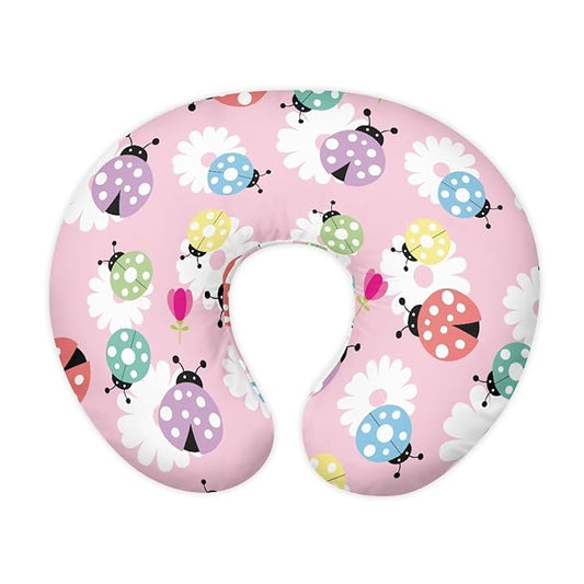 Daisy Colorful Ladybug Easter Nursing Pillow Cover for Baby Boy Girl Ultra Soft Comfortable Newborn Nursing Pillow Case Easy to Use and Dustptoof
