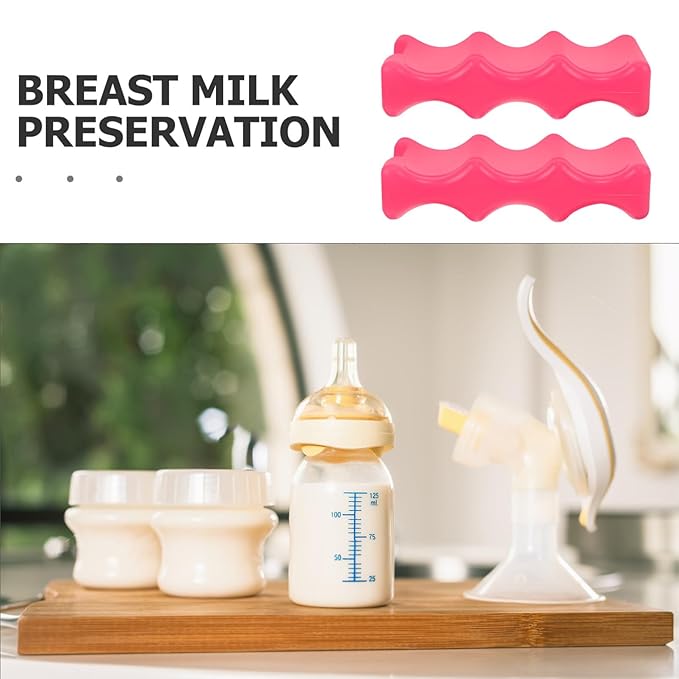 UPKOCH Reusable Ice Packs for Breastmilk Storage 2 Pack Portable Baby Bottle Cooler Ice Box 8.27 X 3.94 X 1.97 Inches for Breastfeeding Moms and Daycare Transport