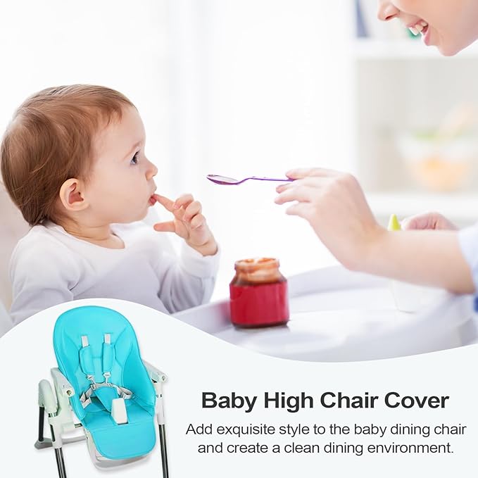 High Chair Cushion Replacement, PU Leather Baby High Chair Cover, Non-Slip Baby Dining Chair Cover Seat Padded Cushion for Pegs Pere_go, Siesta Zero3