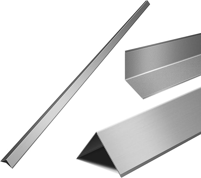 Aluminum Alloy Metal Corner Protector 10PCS Wall Corner Protector 2x2x48 inches Corner Guards Decoration for Walls Silver Color Pack of 10 Corner Guards 19Ga Thickness