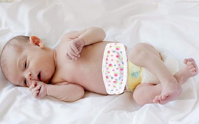 I&S Baby 3, 4, or 6 Packs Newborn Infant Belly Button Wrap Comfort Cotton Umbilical Cord Cover Band Fajero Boy Girl