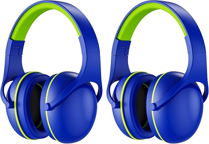 ProCase 2 Pack Noise Cancelling Headphones for Kids, Kids Ear Protection for Monster Jam Truck, Hearing Protection Noise Reduction Earmuffs for Sensory Autism Toddler Children -Navy