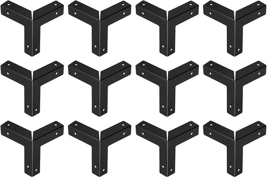 uxcell Metal Box Corner Protectors Edge Guard Protector 33 x 33 x 33mm Black 36pcs