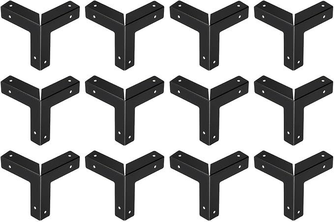 uxcell Metal Box Corner Protectors Edge Guard Protector 33 x 33 x 33mm Black 24pcs