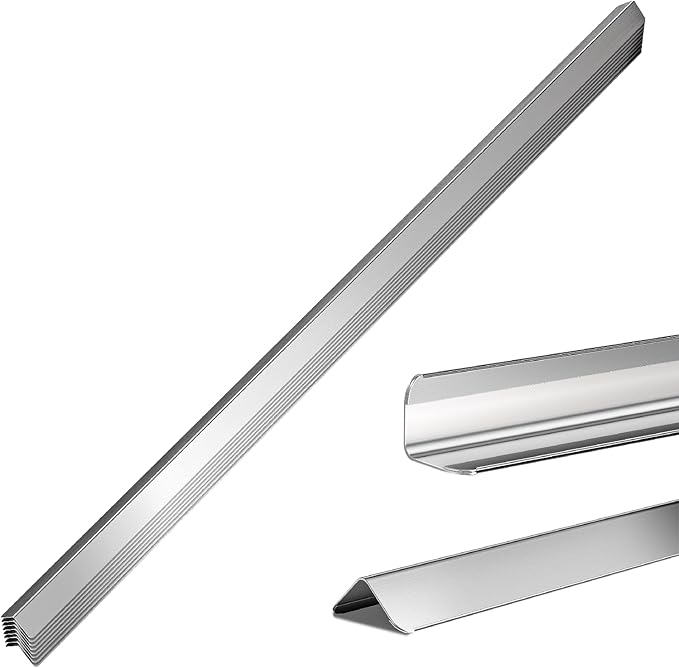 96x1.5x1.5 Inch （No adhesivey） 304 Stainless Steel Wall Corner Guards (10-Pack) Heavy Duty Rounded Corner Protector, Smooth Folded Edge Design for Wall Protection 90° Angle Metal Edge Guard
