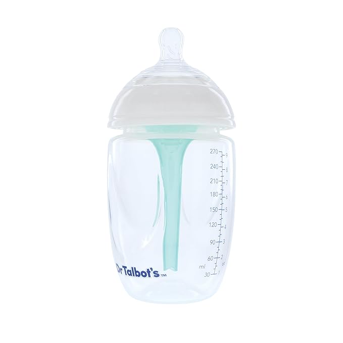 Dr. Talbot's Anti-Colic Bottles - 9 oz - Baby Bottles for Newborn Babies 0+ Months - Self Sterilizing Newborn Bottles with Slow Flow Soft Flex Nipple and Advanced Venting System (Pack of 2)