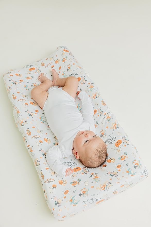 Copper Pearl Premium Knit Diaper Changing Pad Cover 'Mickey Mouse's Boo Bash'
