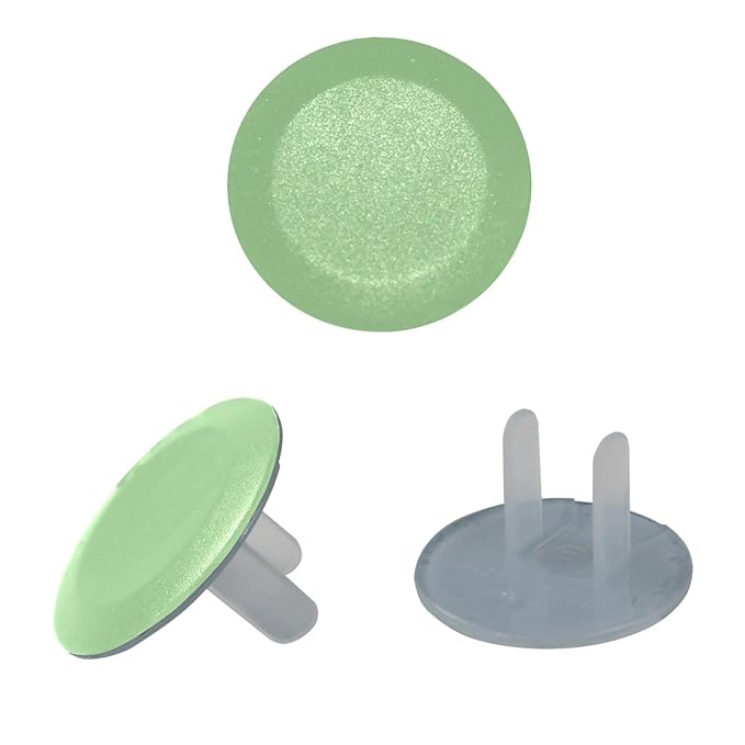 Pure Mint Green Color Outlet Covers Baby Proofing - Plug Covers for Electrical Outlets, Child Proof Socket Covers, Baby Safety Products for Home, Office
