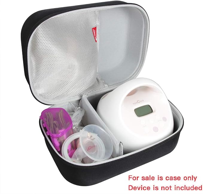 Hermitshell Hard Travel Case for Spectra S1 S2 Plus Electric Breast Milk Pump (Black)