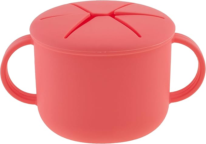 Stephen Joseph, Silicone Snack Cup, Snack Cups for Babies and Toddlers, Coral Flower