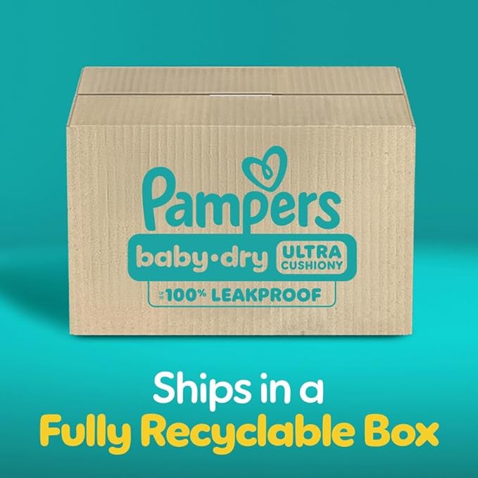 Pampers Baby Dry Disposable Baby Diapers Size 3, 2 Month Supply (2 x 210 Count) with Sensitive Water Based Baby Wipes 12X Multi Pack Pop-Top and Refill (1008 Count)