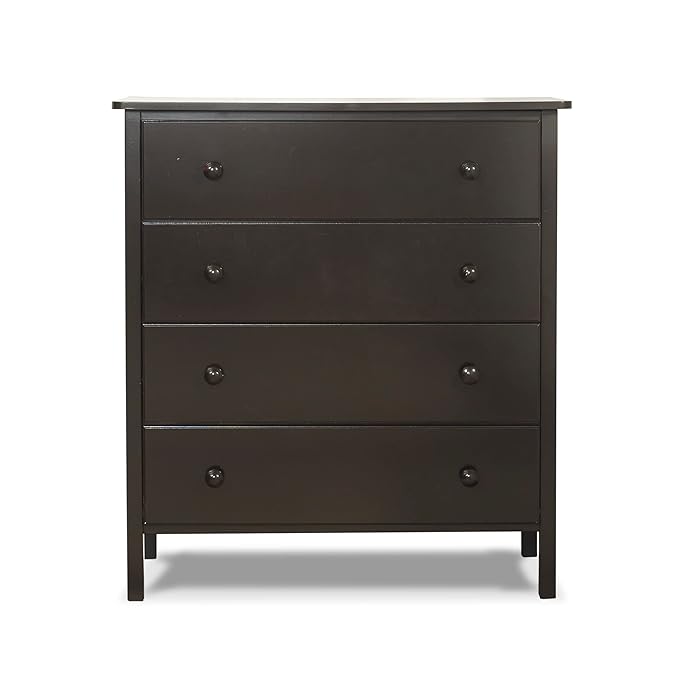 Sorelle Palisades 3-Piece Nursery Set - 4-in-1 Convertible Crib, 4-Drawer Dresser, Changing Table with Hamper - Espresso Wood Finish