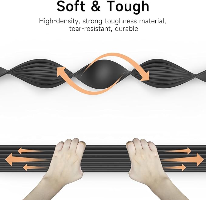 Baby Proofing 6.5ft Extra-Wide Edge Protectors for Baby with 3M Strong Adhesive Double Sided Tape, Sharp Edge & Corner Safety Guards Furniture Bumper for Table, Furniture, Fireplace, Black