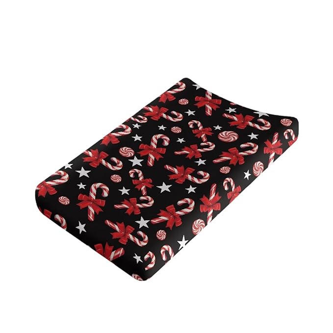 Christmas Diaper Change Table Covers for Baby Soft Cute Changing Pad Cover for Baby Washable Cradle Mattress Sheets for Nursery Gift for Holiday