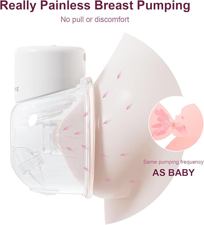 Wearable Breast Pump S12, Electric DoublePump Hands-Free Breastfeeding Pump, 9 Adjustable Suction Levels, Portable Low Noise Hospital-Grade Breast Pump with Carrying Bag, 24mm, 2 Pack (white)