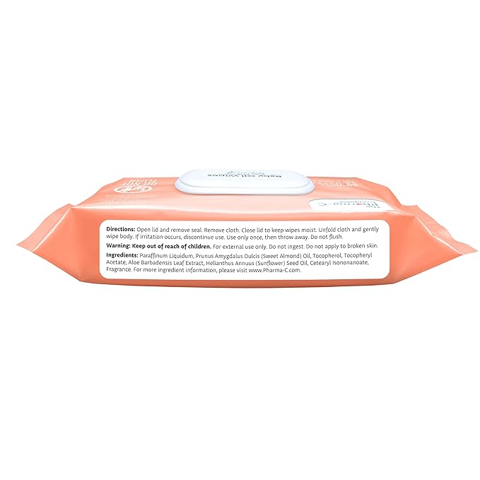 The Pharma-C Company Baby Oil Wipes (9 Packs of 60) Enriched with Almond and Sunflower Oils, Aloe and Vitamin E.