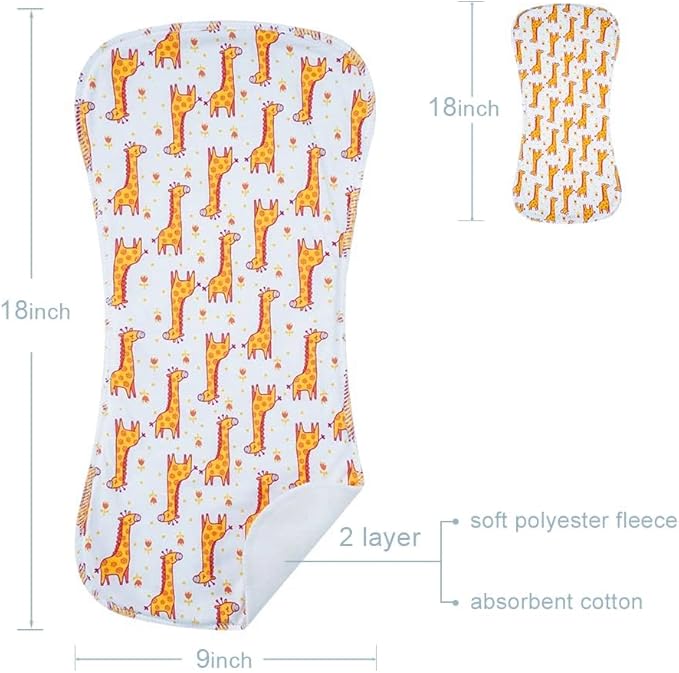 6 Pack Cotton Baby Burp Cloths Extra Absorbent Soft for Baby Boys and Girls (Multi03)