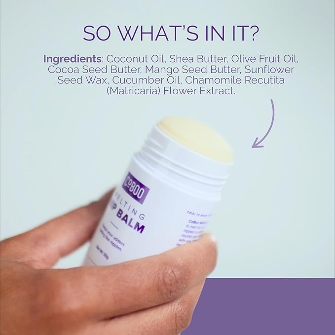 CoBoo Melting Nip Balm for Sore Nipples, Baby-Friendly Postpartum Essential, Touch-Free Application, Soothes and Protects, Breastfeeding Essentials