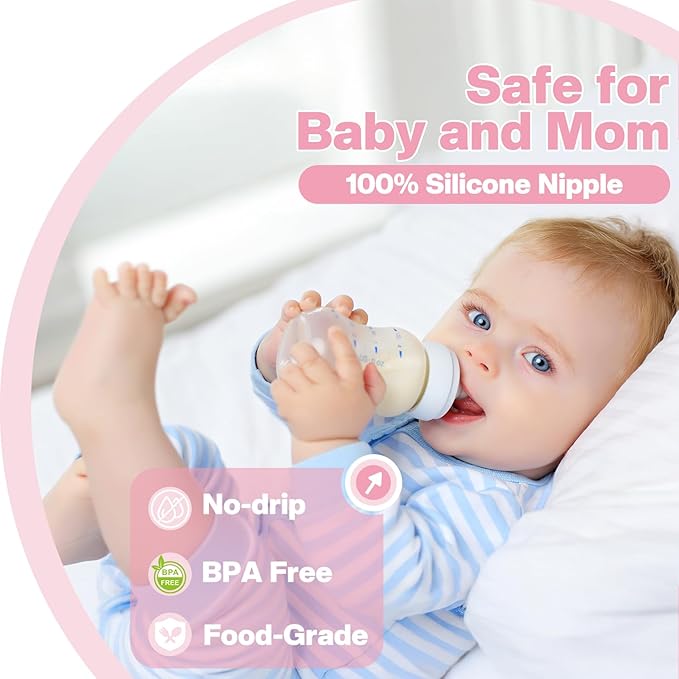 Sippy Nipple Compatible with Philips Avent Natural Baby Bottles,Straw Cup Nipple, Soft 100% Silicone Sippy Cup Nipple,Variable Flow,BPA-Free,6m+ (Sippy Cup Nipple)