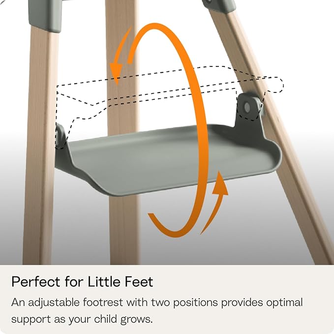 Stokke Clikk High Chair, Black/Warm Brown - All-in-One High Chair with Tray + Harness - Light, Durable & Travel Friendly - Ergonomic with Adjustable Features - Best for 6-36 Months or Up to 33 lbs