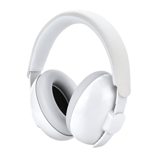 HZ002 Baby Ear Protection, Noise Cancelling Headphones for Babies and Toddler 3 Months up to 24 Months, Baby Earmuffs for Fireworks, Sleeping, Concerts, Plane - White