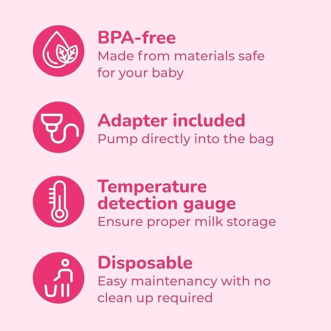 Spectra - Simple Store Milk Collection Bags 200 ml - Hygenic Double Lined Leak Free Insulation - Convenient Milk Storage for Busy Moms - 20 Count