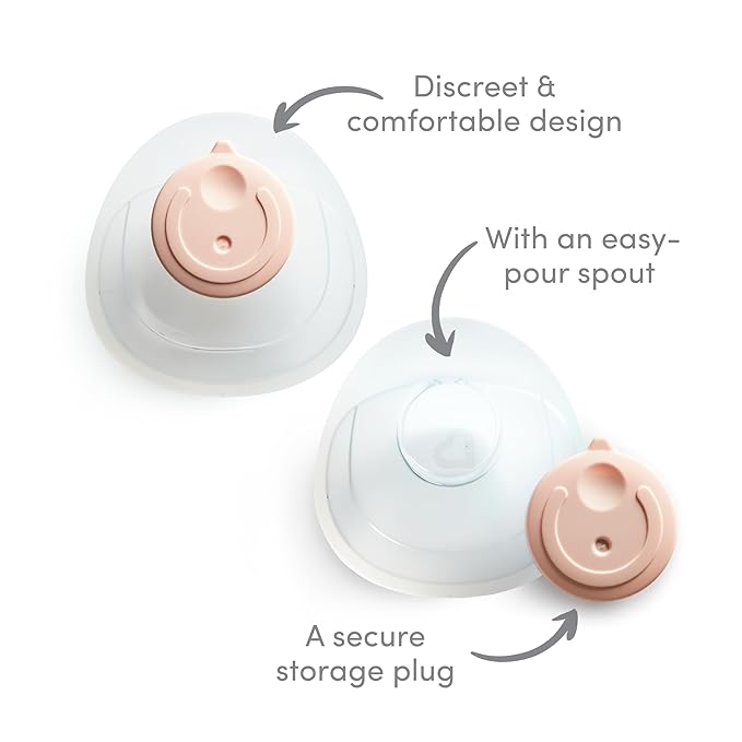 Munchkin Breast Milk Collector Cups with Storage Plug, Food Grade Silicone, BPA Free, 1.5 Ounces - Discreet & Comfortable, Leak Free, Breastfeeding Essential for Postpartum Moms, 1 Pack
