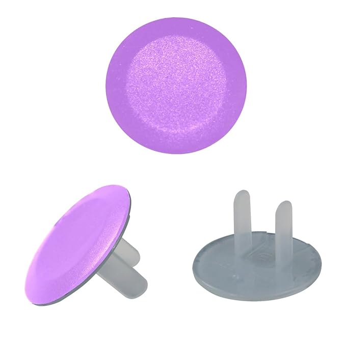 Pure Light Purple Violet Color Pattern Outlet Covers Baby Proofing - Plug Covers for Electrical Outlets, Child Proof Socket Covers, Baby Safety Products for Home, Office