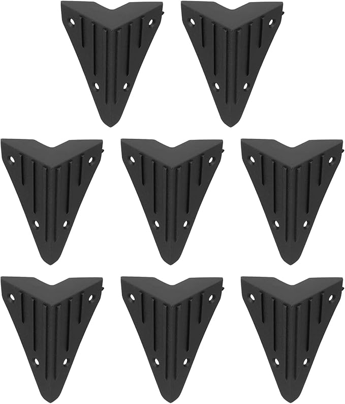 uxcell 8 Pcs 1.81" x 1.81" Speaker Corner Protectors, Plastic Right Angle Protector Thickening Speaker for Cabinet Guitar Amplifier Stage Speakers, Black