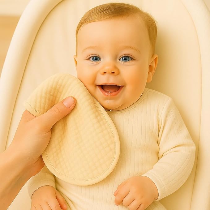 Muslin Burp Cloths Pack of 6, Burp Rags Extra Absorbent & Soft, No Shrinkage or Stains, Large 20"x10", Machine Washable, Organic Burp Cloths Gentle on Baby's Sensitive Skin Brown & Beige