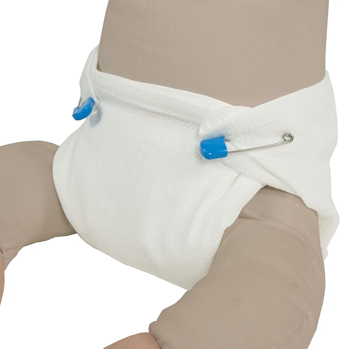 OsoCozy Bleached Birdseye Flat Cloth Diapers (6 Pack) - 27 x 27 Inches, One-Layer Flat Cloth Baby Nappies Made of Soft, Durable 100% Birdseye Weave Cotton…