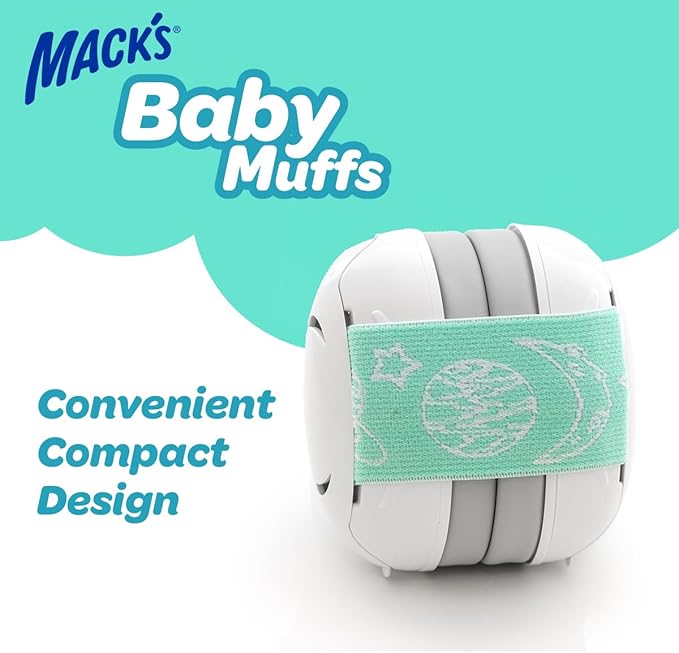 Mack's Baby Muffs | Baby Ear Muffs Noise Protection | High NRR | Noise Cancelling Headphones for Babies & Toddlers