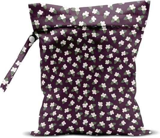 Wet Bag, Wet Dry Bag, Wet Bag for Swimsuit, Travel, Beach, Pool, Diapers, Dirty Yoga Gym Clothes, Toiletries, Makeup Bag, Waterproof Reusable Cute Daisy Floral Flower