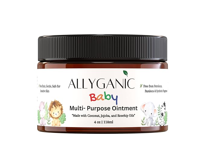 Multipurpose Baby Ointment– Gentle, All-Natural Moisturizer for Sensitive Skin, Diaper Rash, Dry Patches- Made with Organic Ingredients – Hypoallergenic, Fragrance-Free